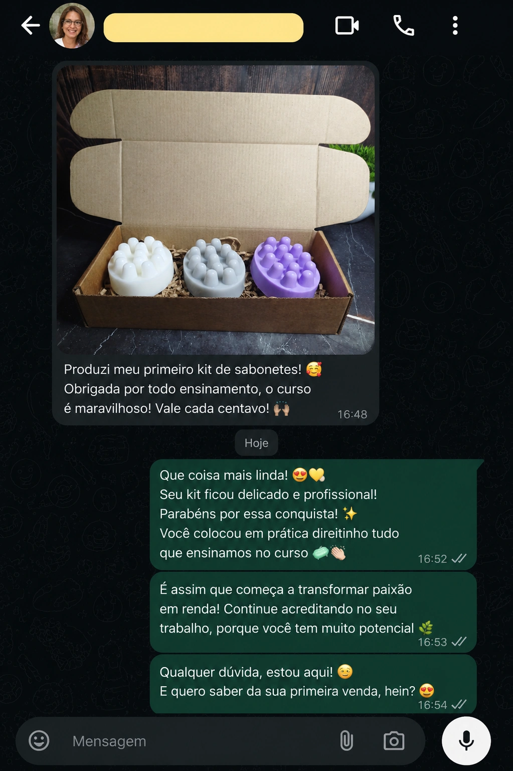 Depoimento de aluna